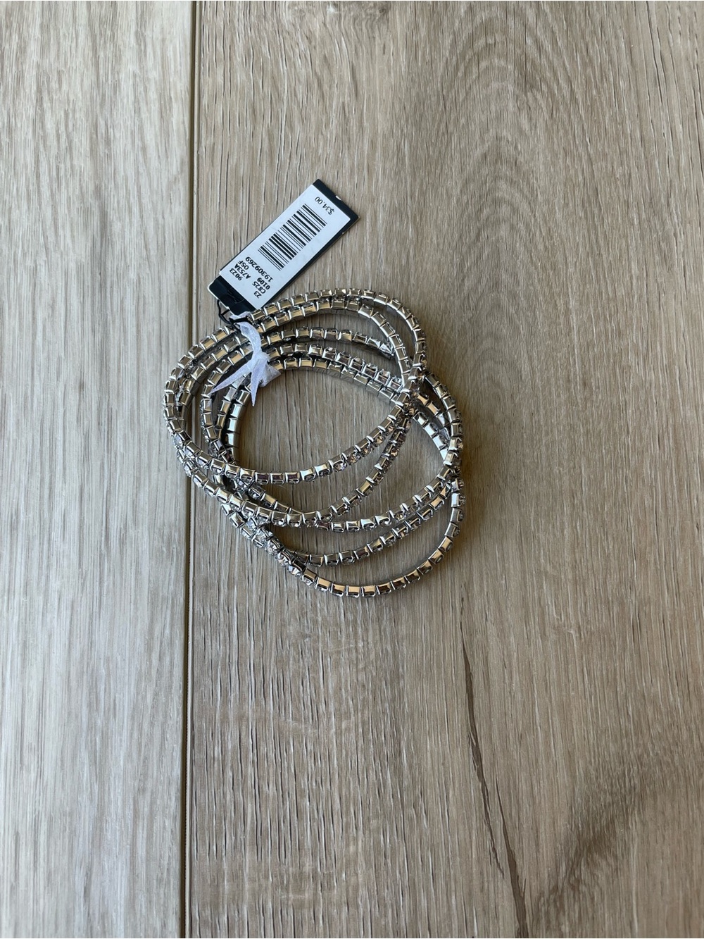 Cache Silver 5 piece Rhinestone Bracelet New with tags